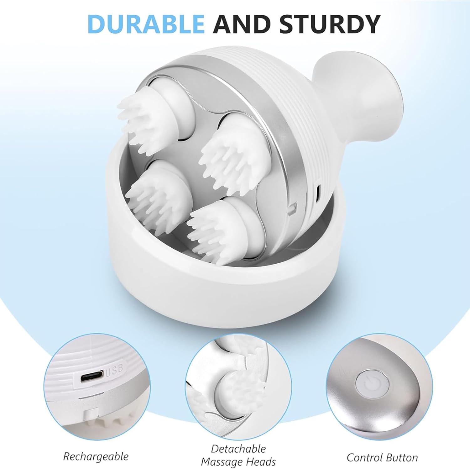 𝗥𝗲𝗰𝗵𝗮𝗿𝗴𝗲𝗮𝗯𝗹𝗲 𝗘𝗹𝗲𝗰𝘁𝗿𝗶𝗰 𝗛𝗲𝗮𝗱 & 𝗦𝗰𝗮𝗹𝗽 𝗠𝗮𝘀𝘀𝗮𝗴𝗲𝗿 – 𝗛𝗮𝗶𝗿 𝗚𝗿𝗼𝘄𝘁𝗵, 𝗦𝘁𝗿𝗲𝘀𝘀 𝗥𝗲𝗹𝗶𝗲𝗳 & 𝗗𝗲𝗲𝗽 𝗖𝗹𝗲𝗮𝗻